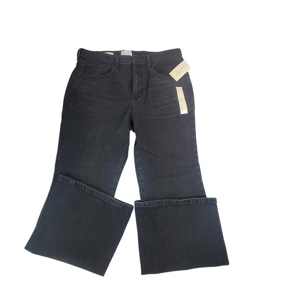 Women's High-Rise Flare Jeans - Universal Thread Black Wash 16 Short - Picture 1 of 9
